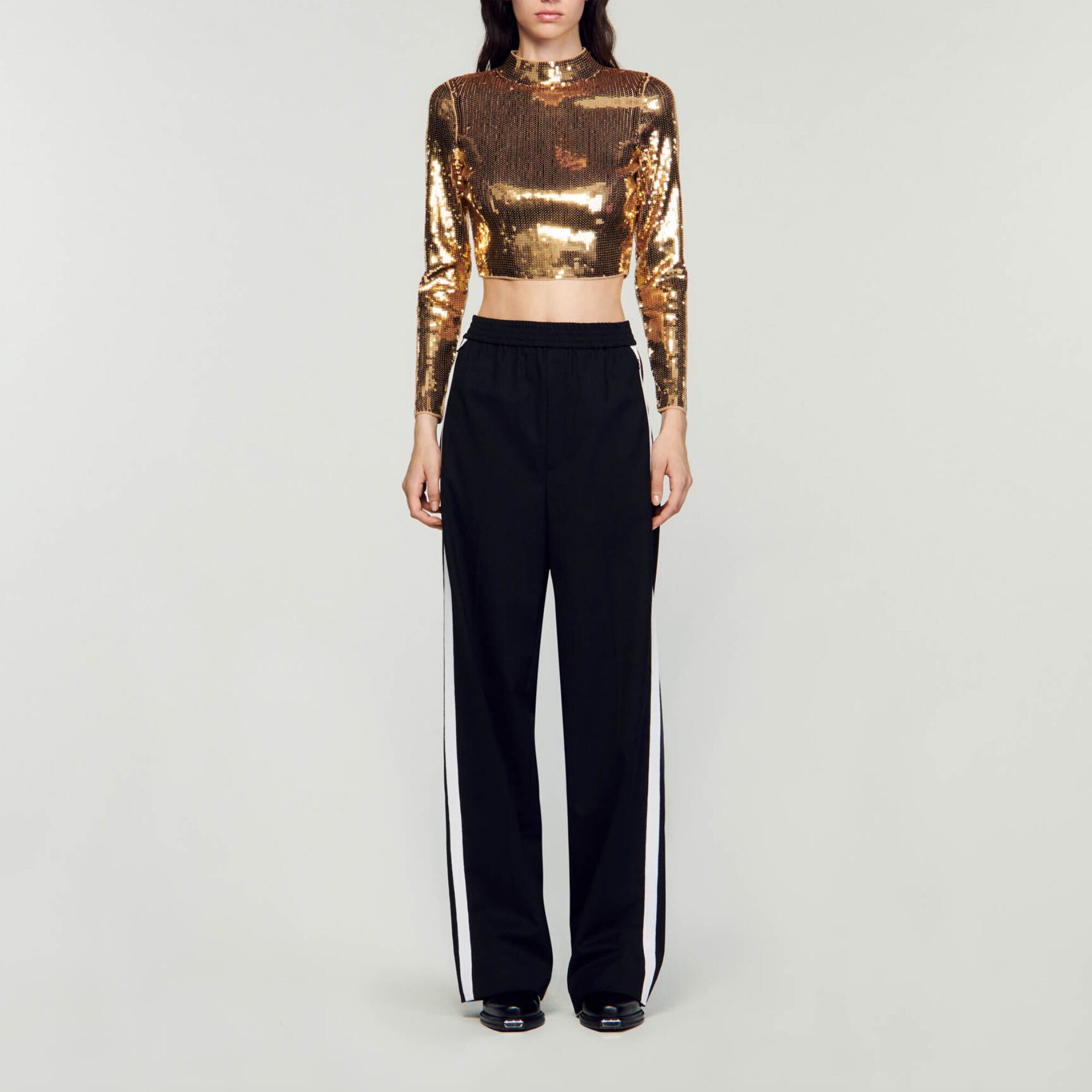 Trousers with side stripes