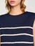 Sleeveless striped T-shirt