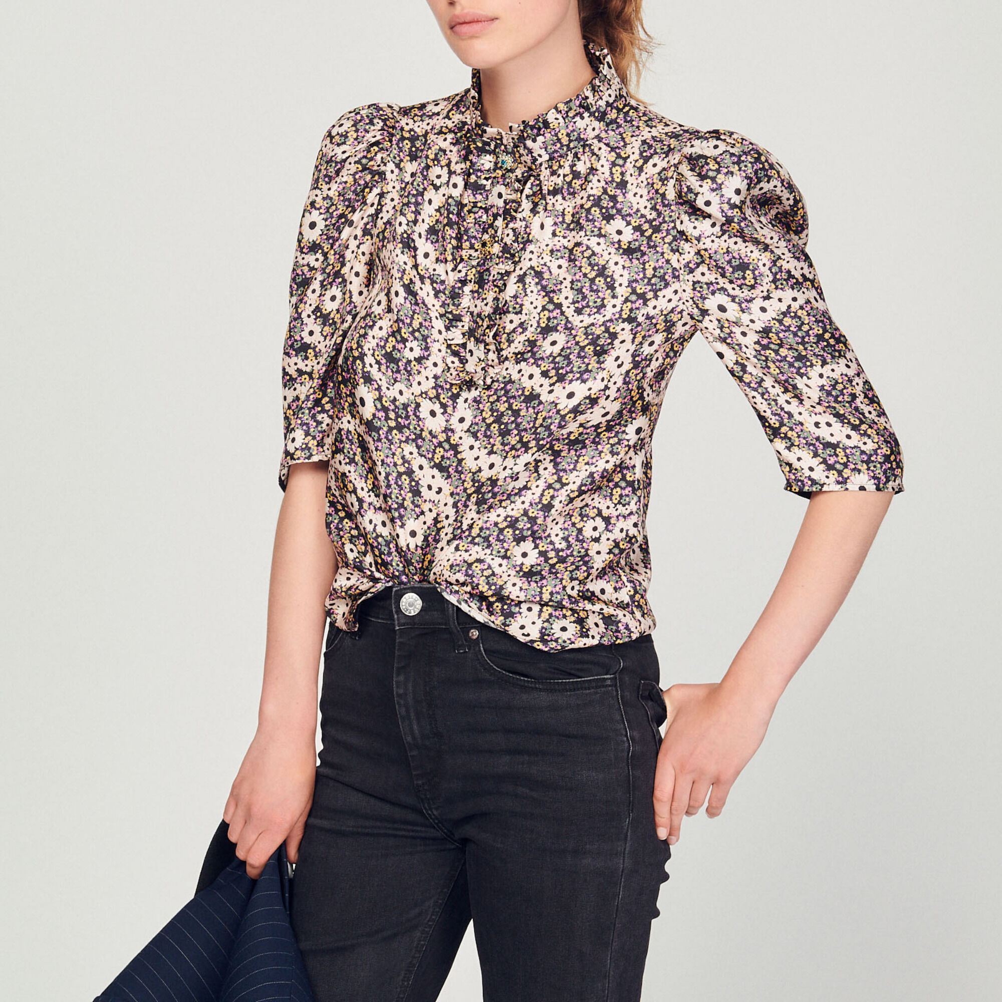 Flowing silk top