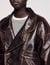 Oversized leather jacket