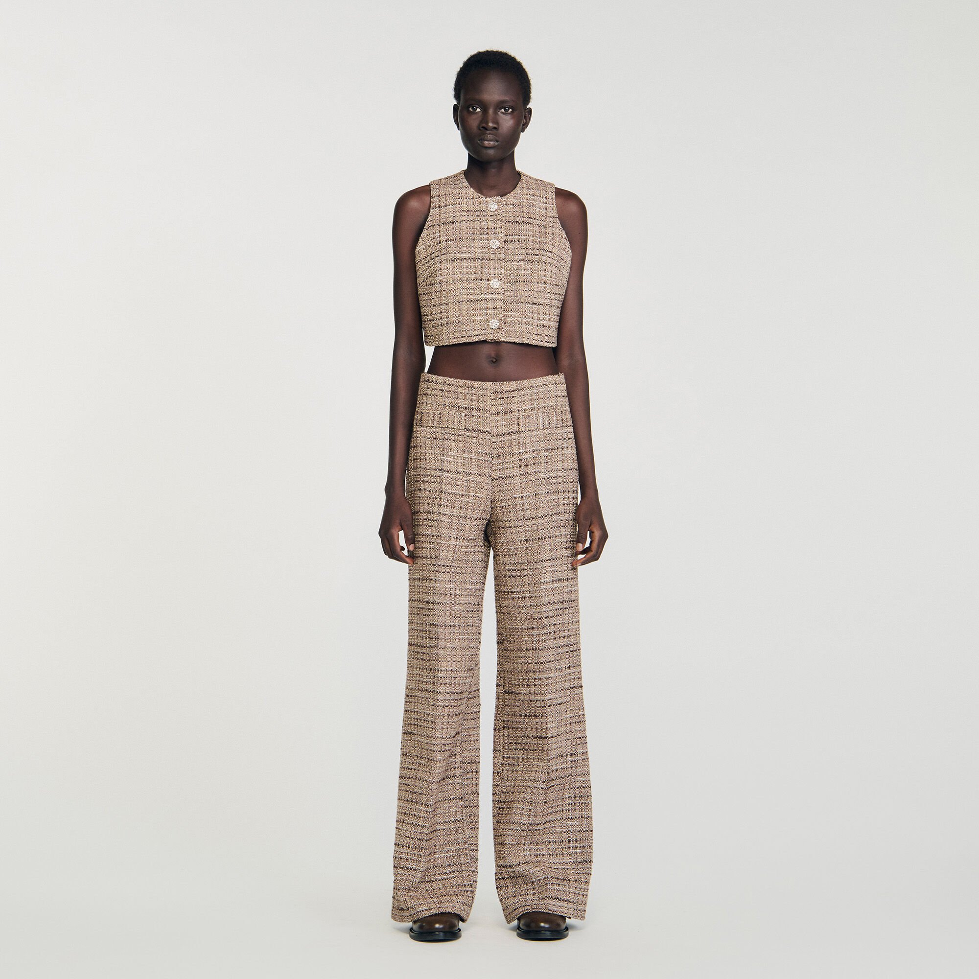 Decorative tweed trousers