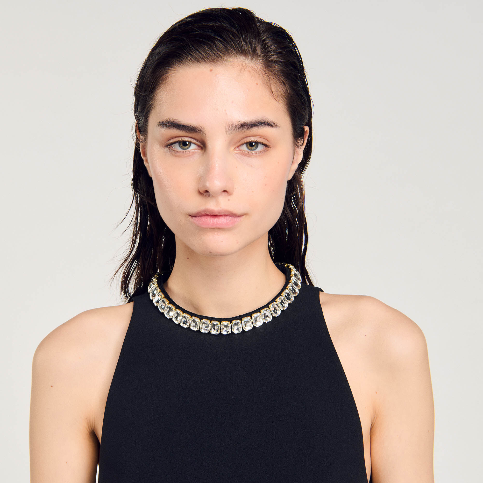 Rhinestone crop tank