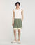 Patterned floaty Bermuda shorts