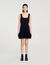Short knit dress with ruffles
