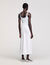 Long satin-effect skirt