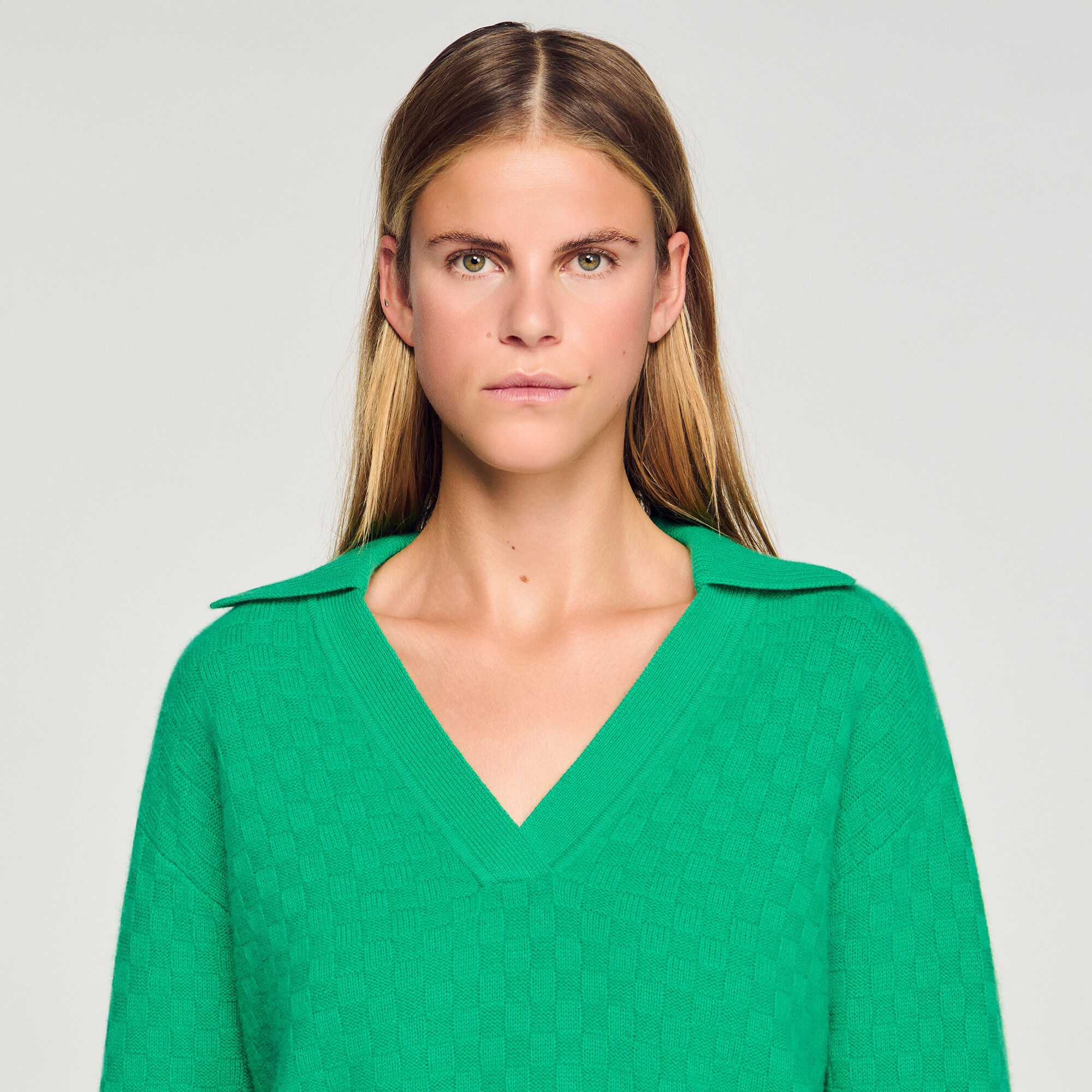 Polo-neck jumper