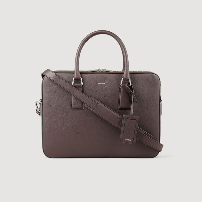 Reconstituted leather briefcase