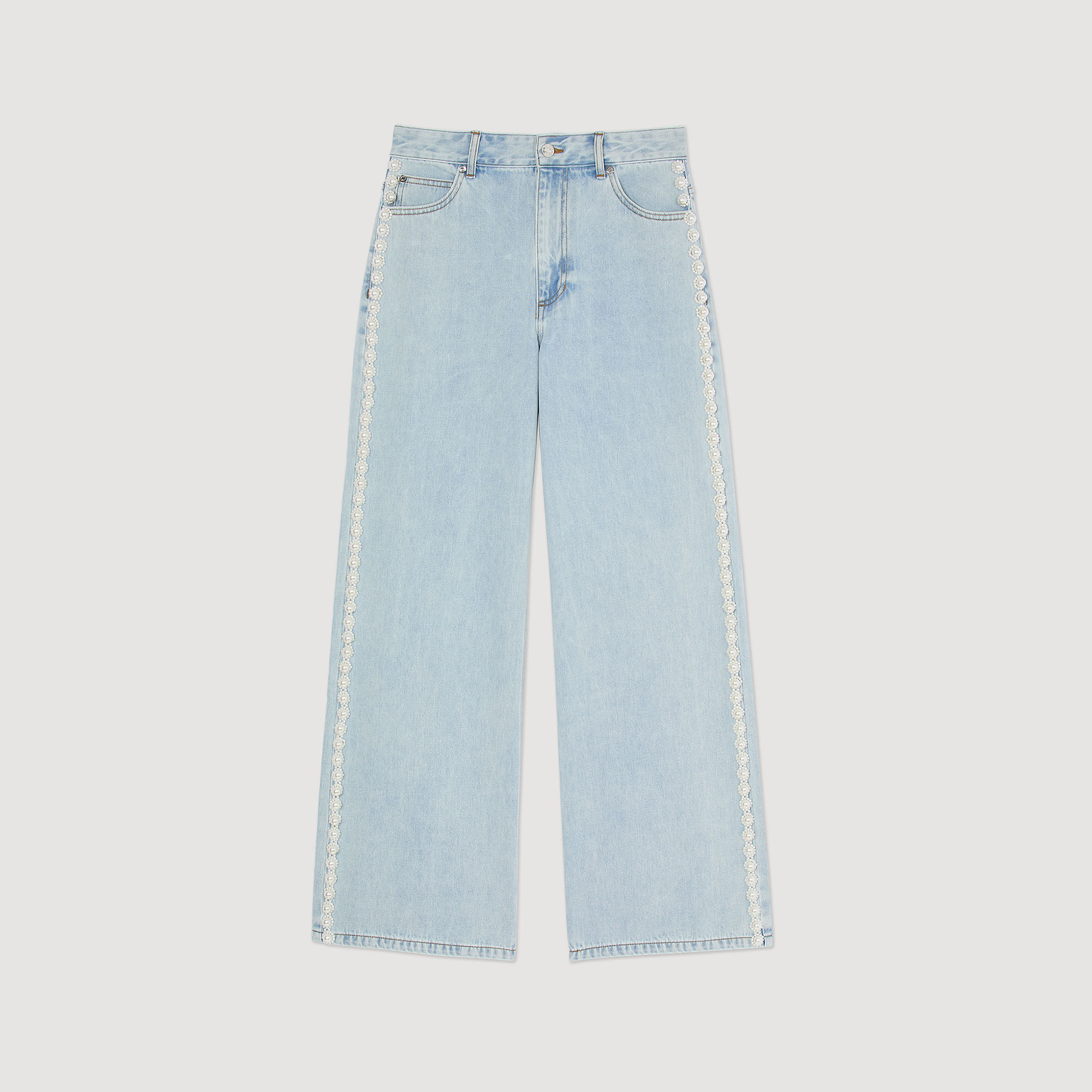 Sandro ジーンズ Beaded jeans For Women | Sandro Paris
