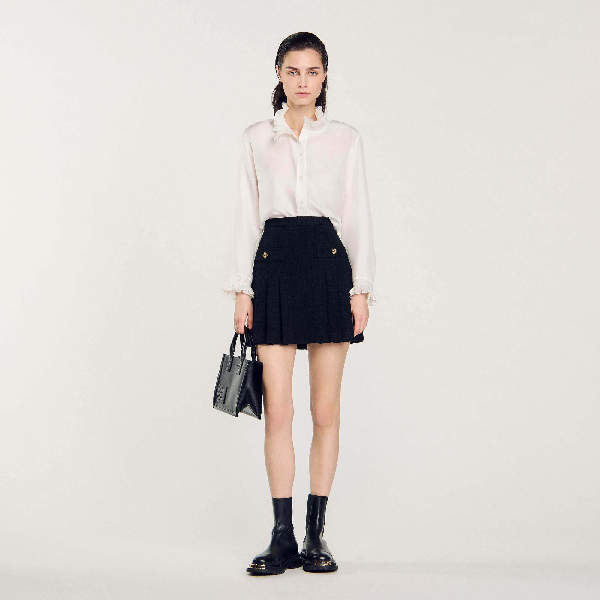Jupe tweed sandro outlet