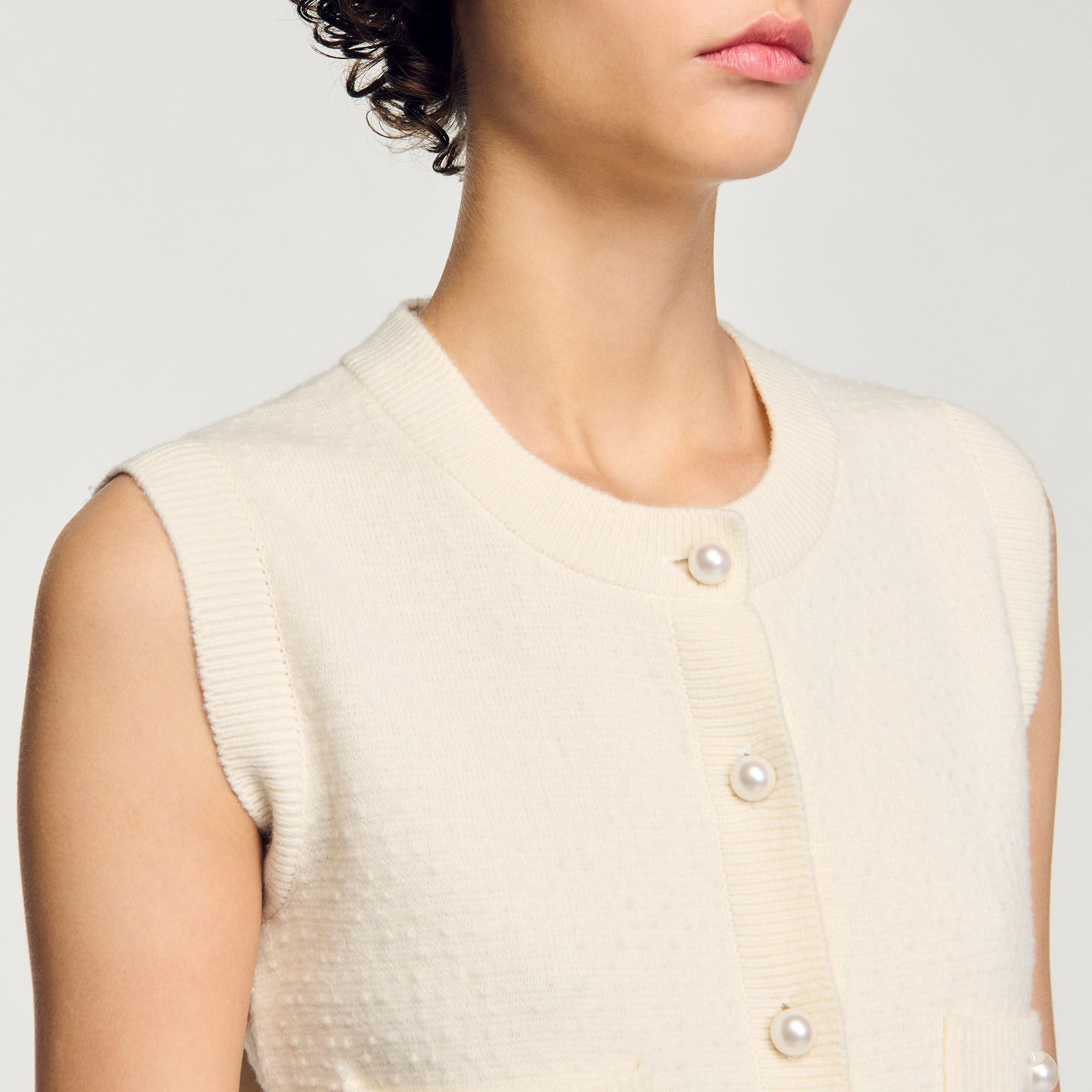Textured tweed cardigan