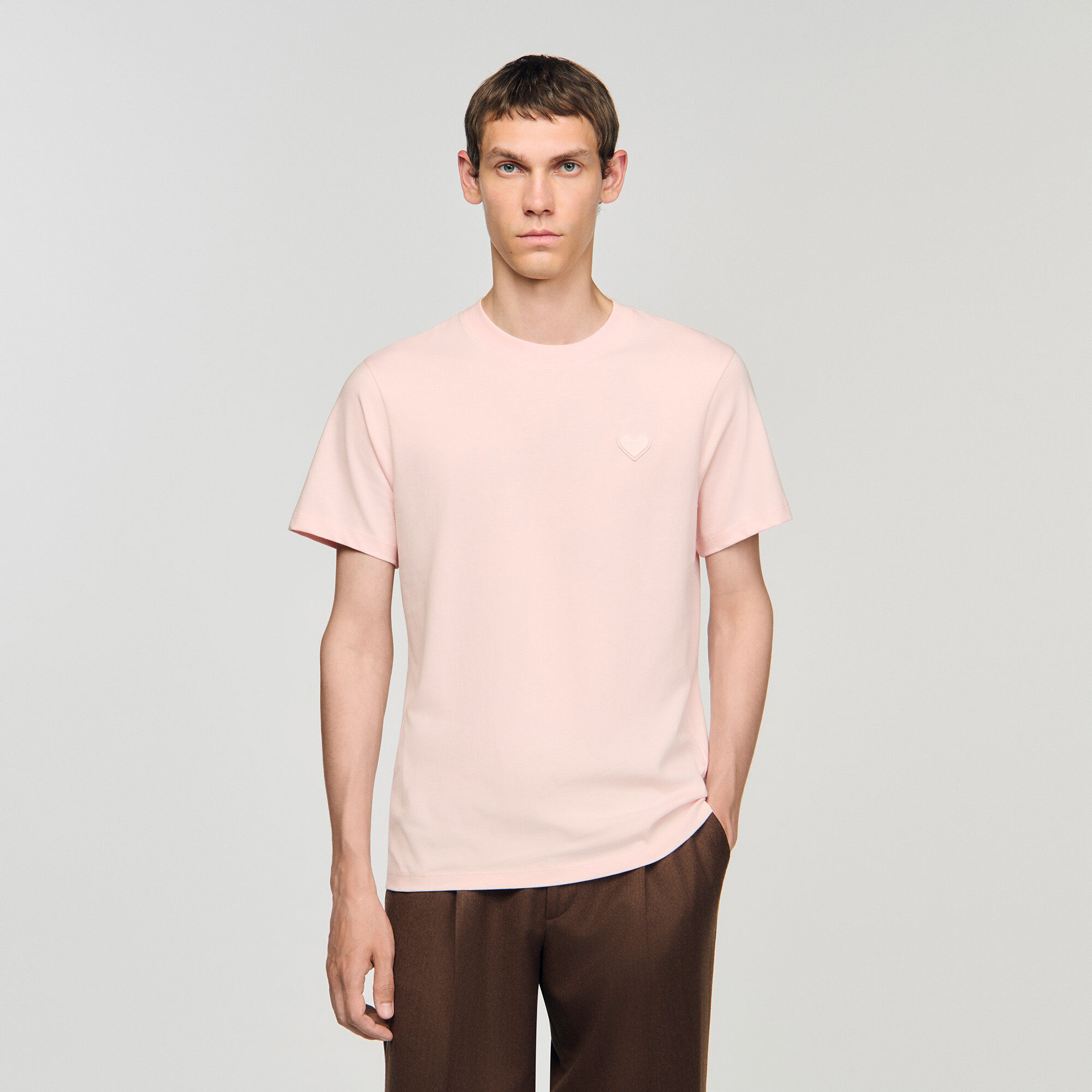 T-shirt with heart patch