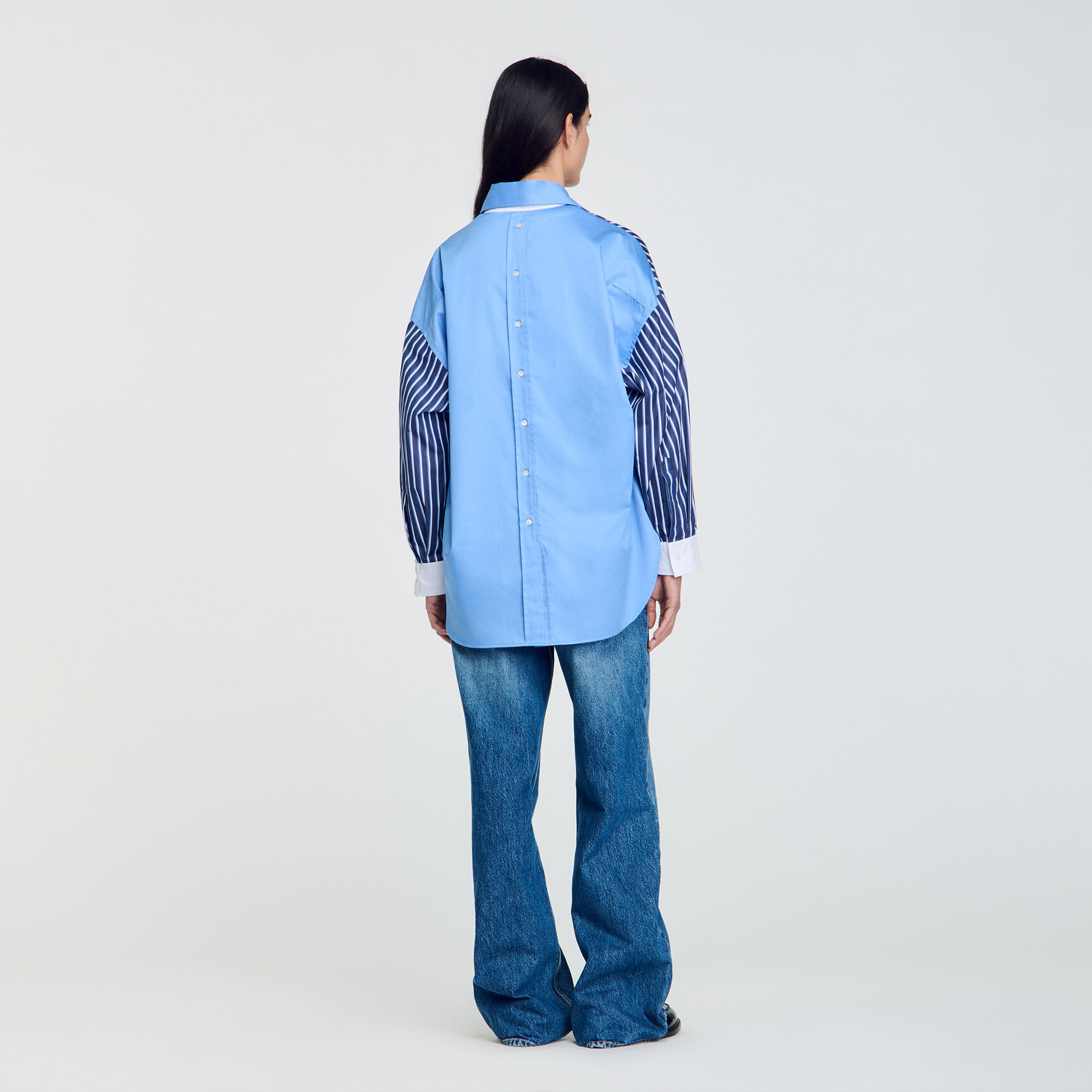 Zip-up jacket blue for Men | Sandro Paris