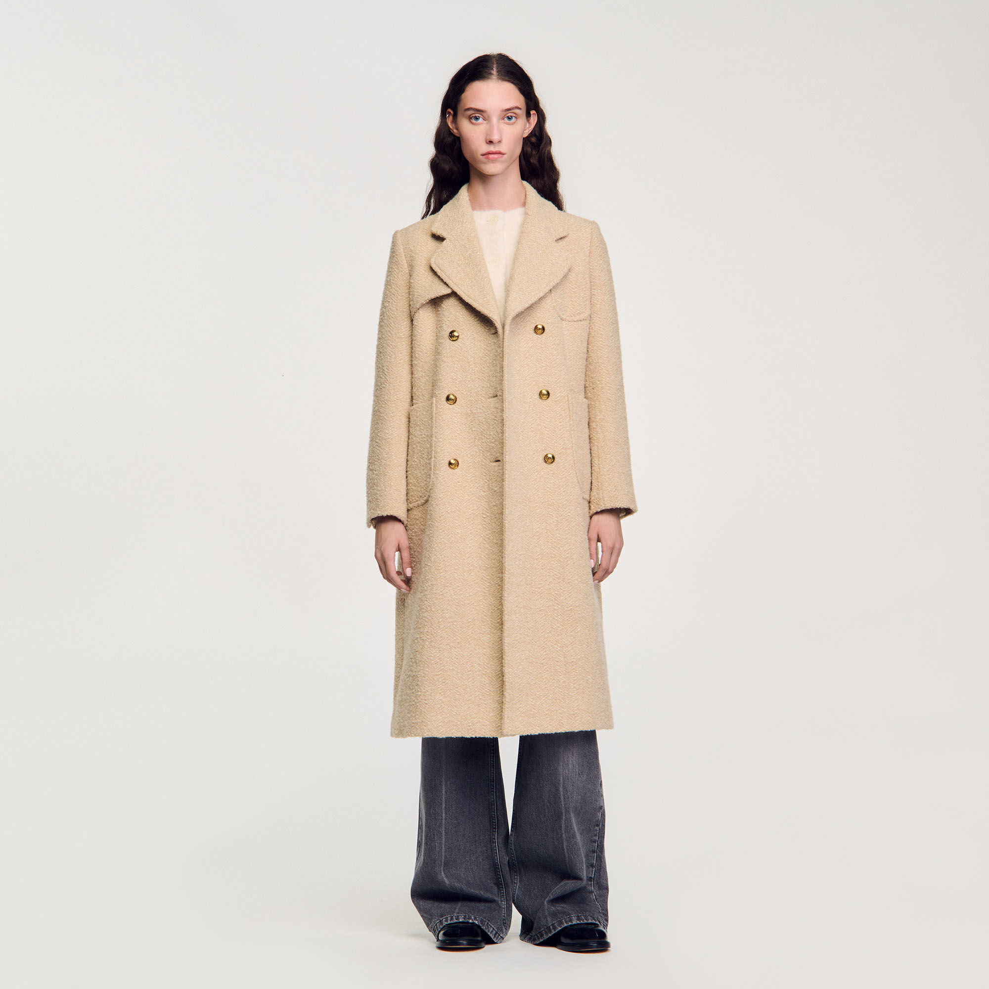 Long double breasted coat