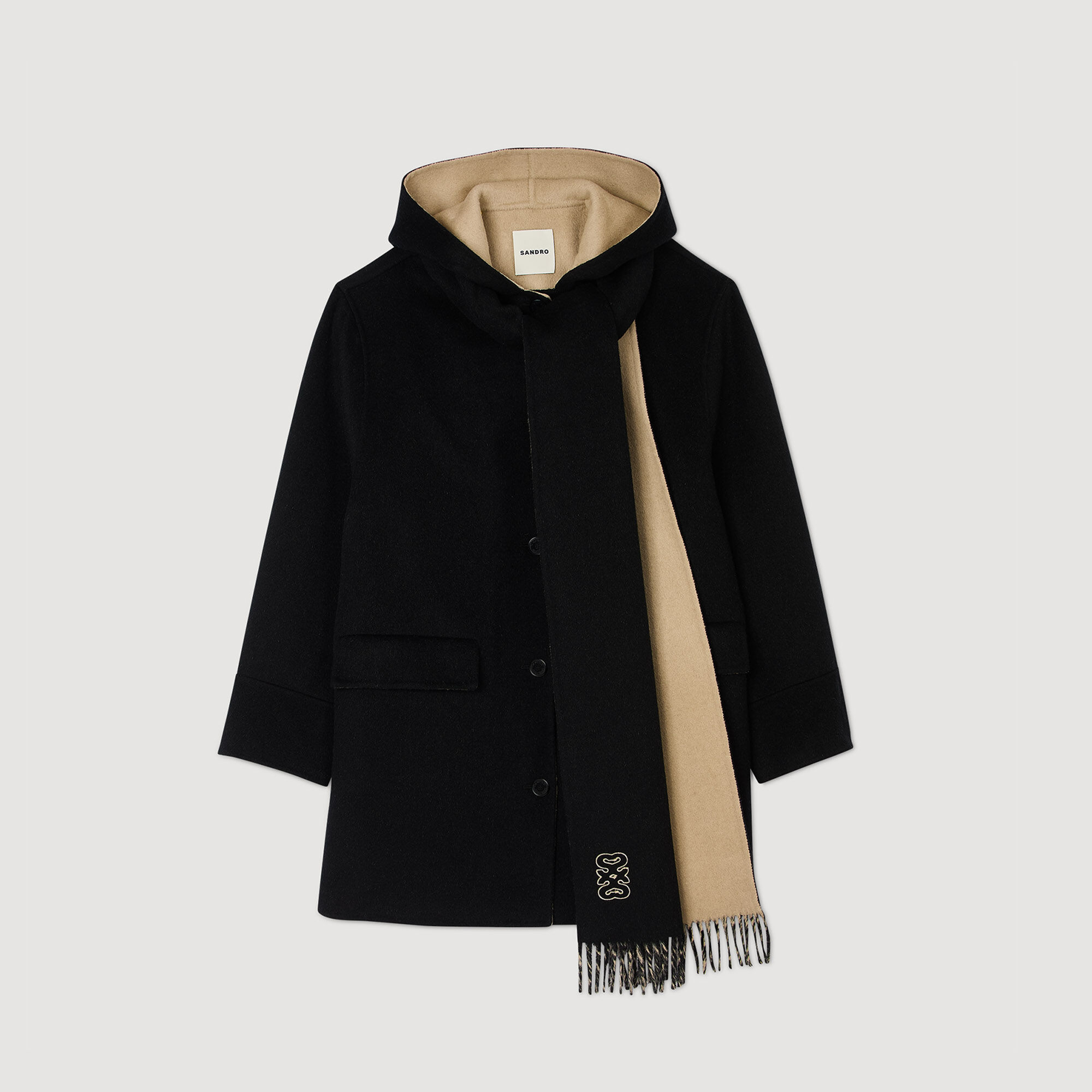 Ameri ★ UND SHADOW FLOWER WOOL COAT Sサイズ Ameri（アメリ）の「UND SHADOW FLOWER WOOL COAT（チェスター