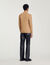 Rib knit crew neck jumper