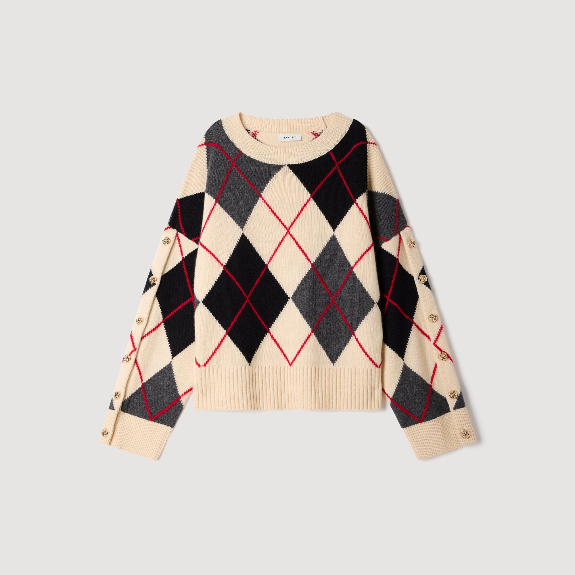 Wool Argyle knit jumper - Women | Sandro