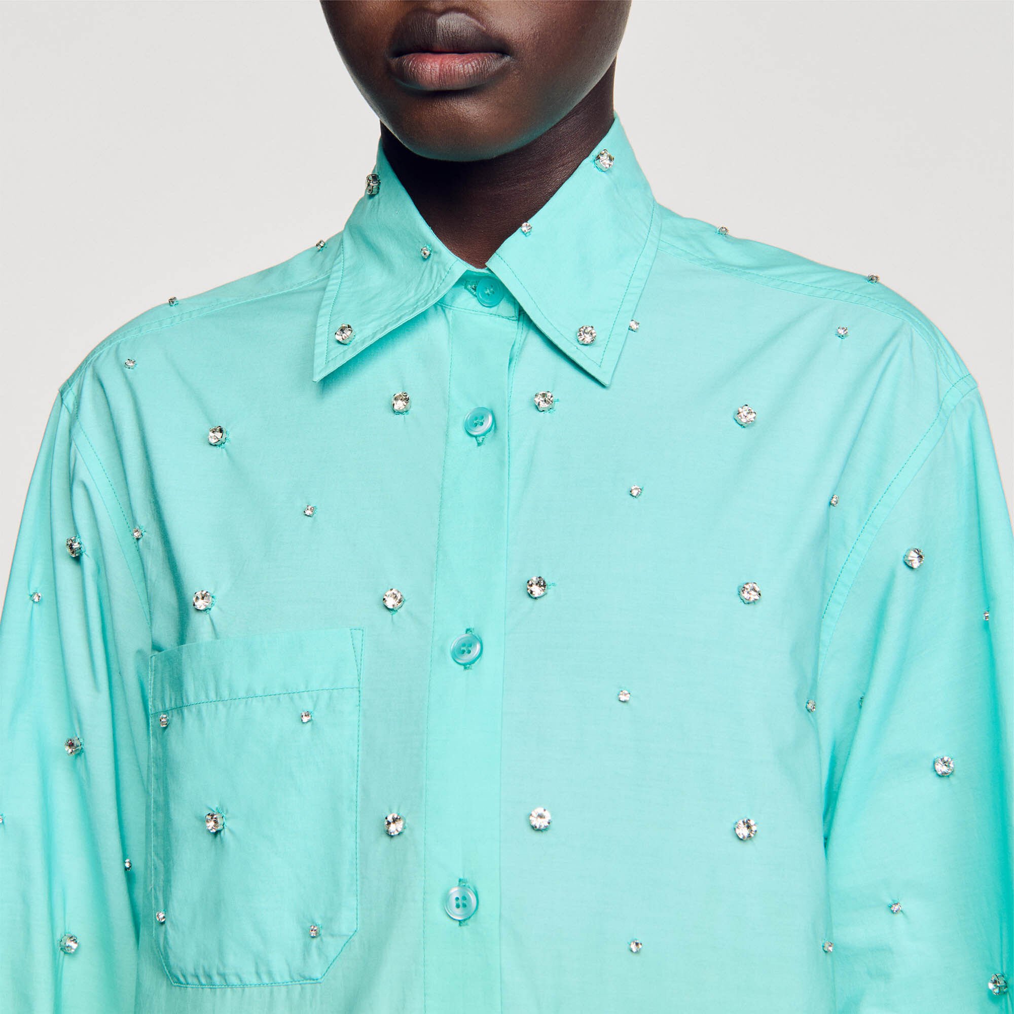 Rhinestone dip dye shirt