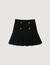 Short pleated knit skirt