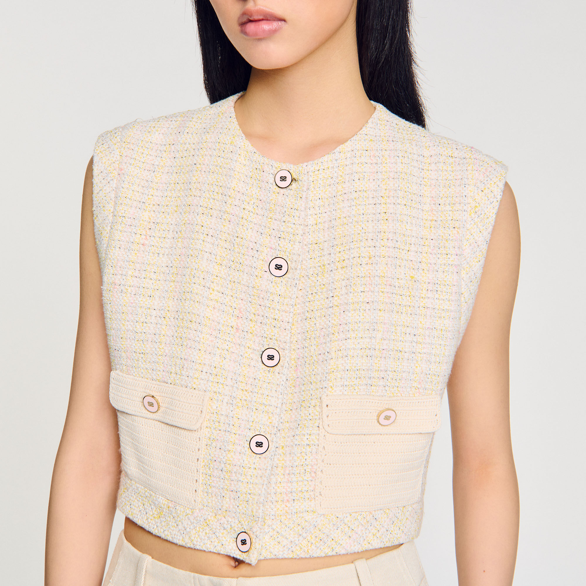 Decorative tweed jacket