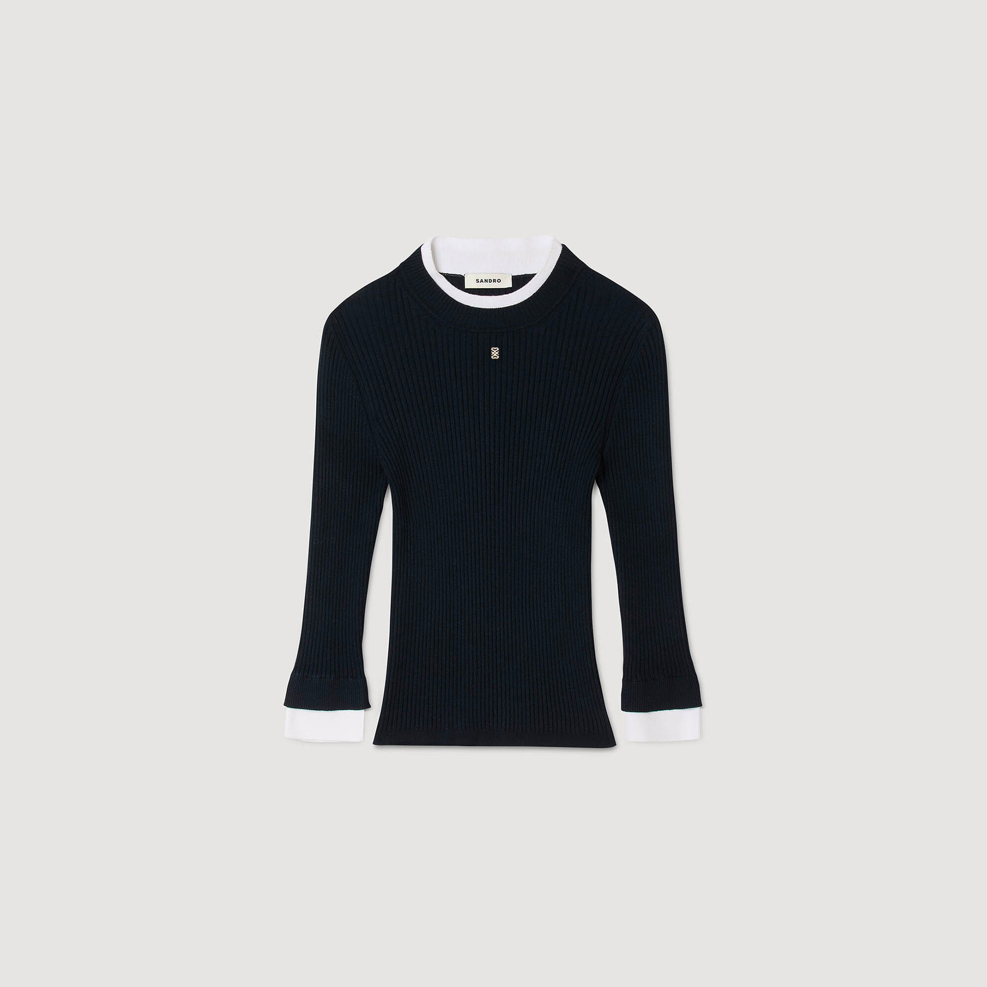 2-in-1 mixed wool jumper