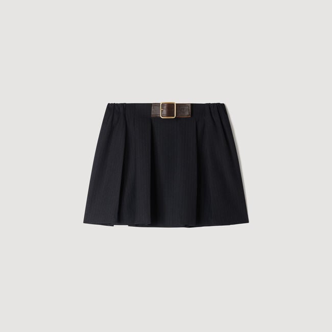 Short pleated wool skirt - Women | Sandro