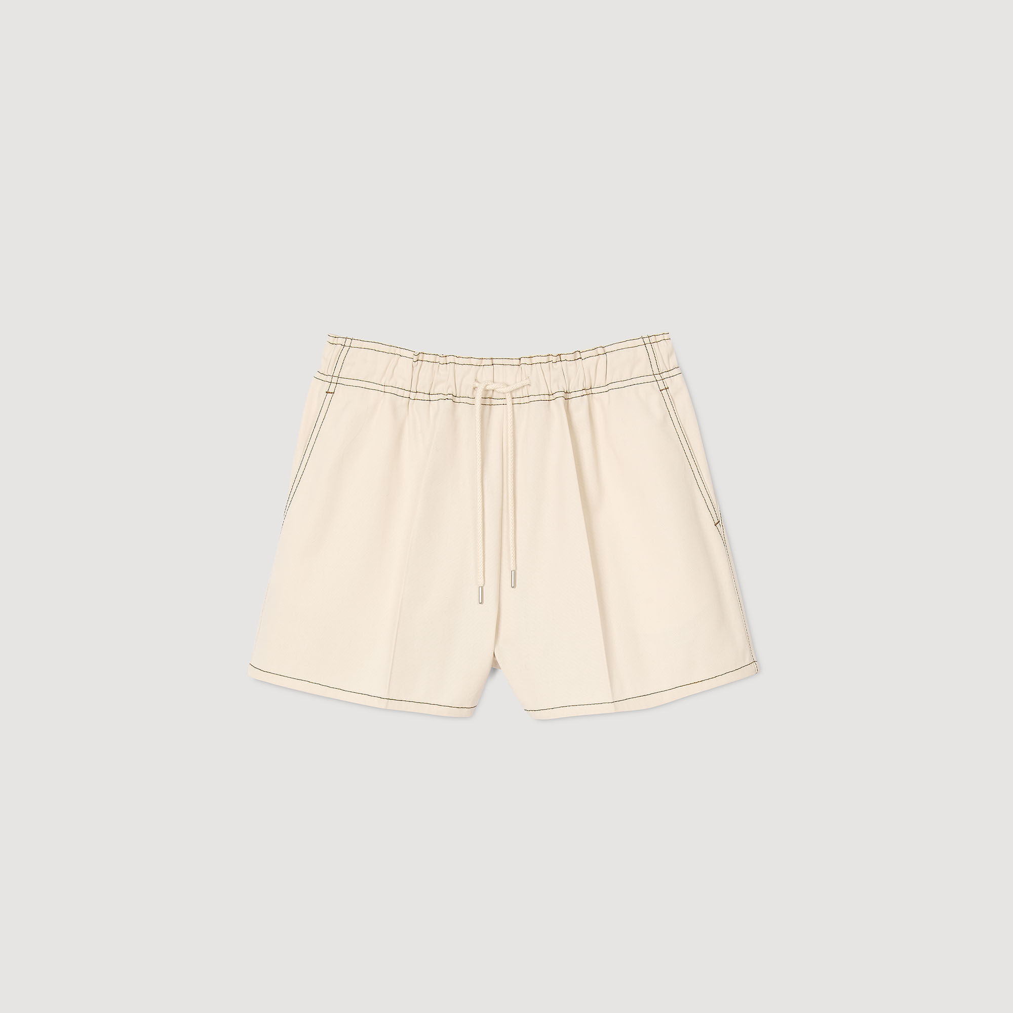 関税・送料込み!【国内発送】SANDRO Carpenter ショートパンツ Carpenter shorts white / beige For Women | Sandro Paris