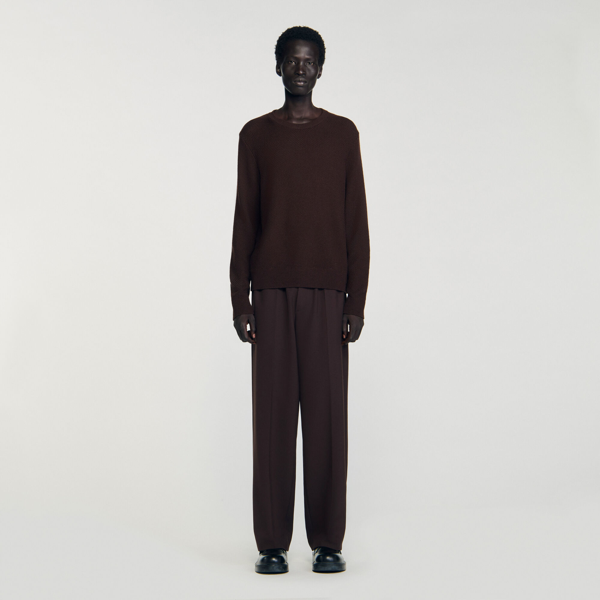 Textured knit jumper
