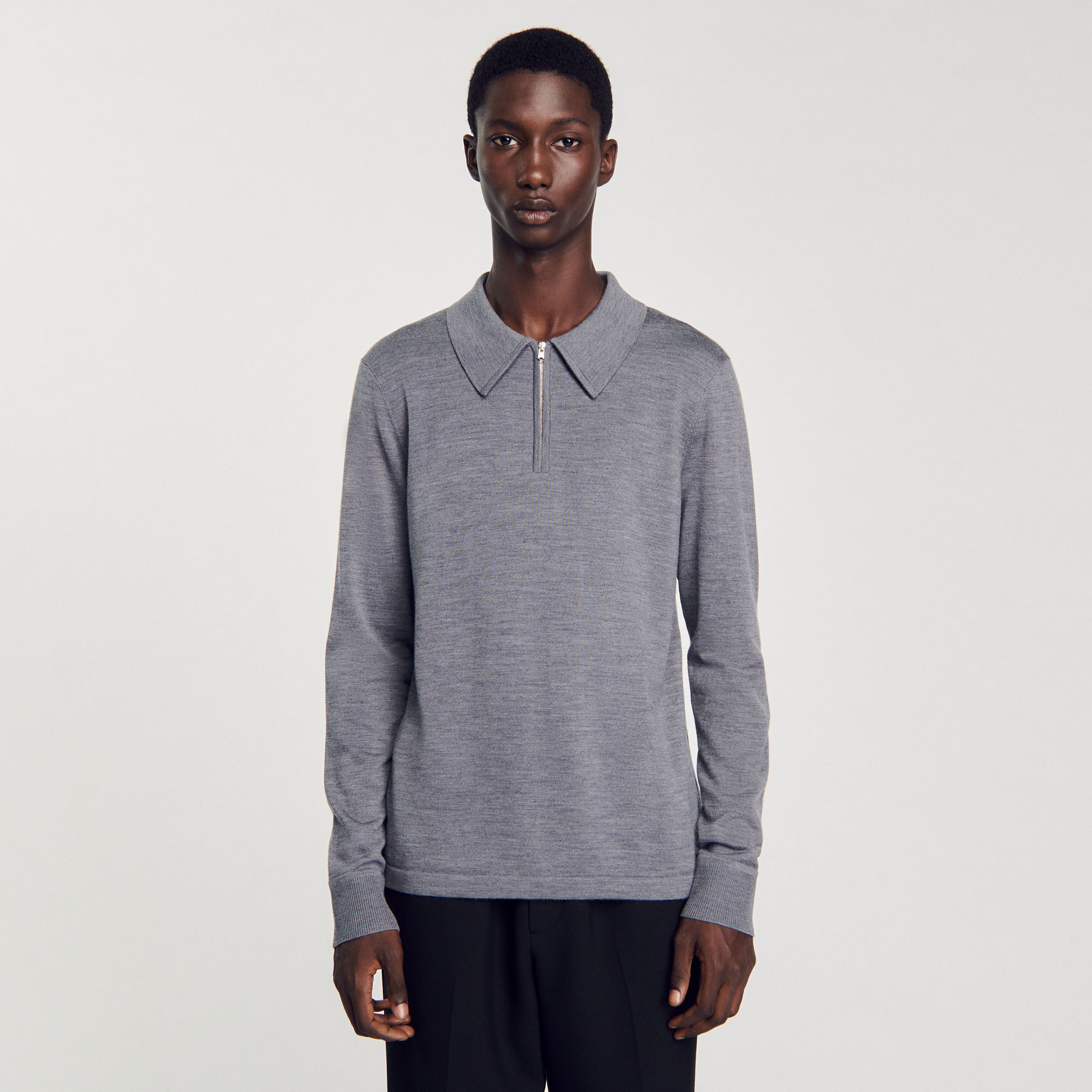 Knit polo jumper