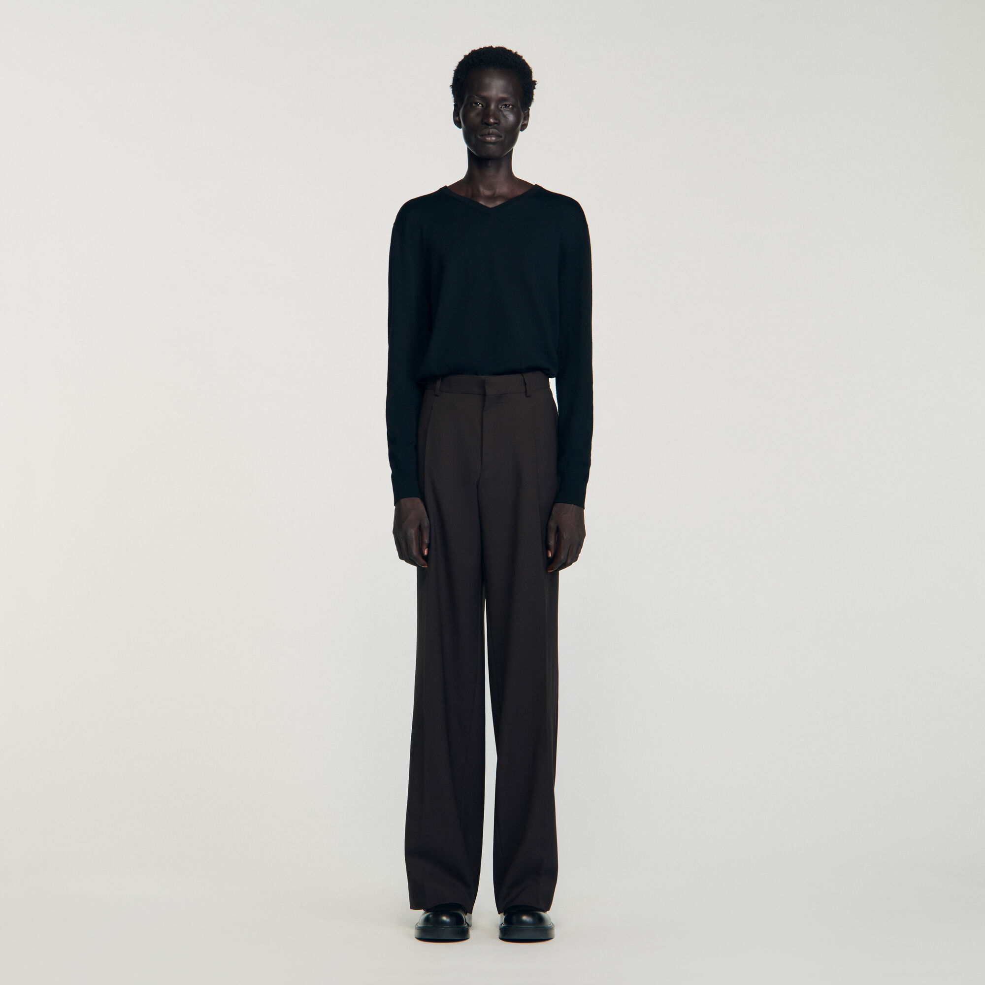 Wool suit trousers