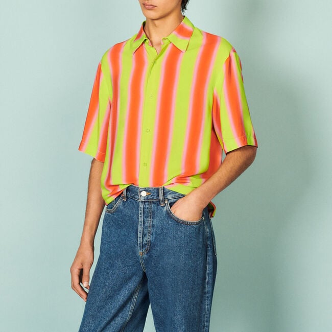 Striped flowing shirt