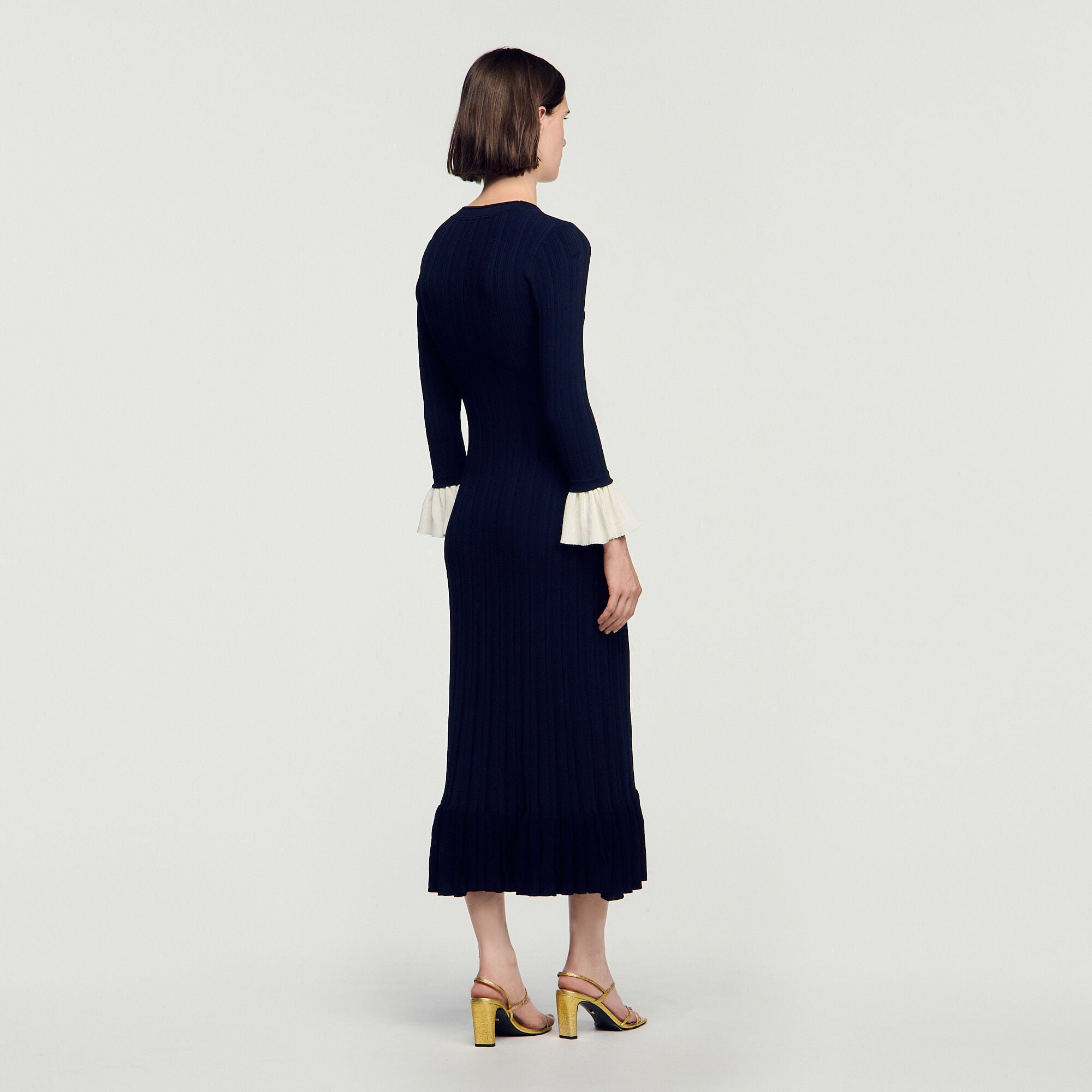 Two-tone knit maxi dress - Women | Sandro