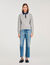 Jumper with denim collar