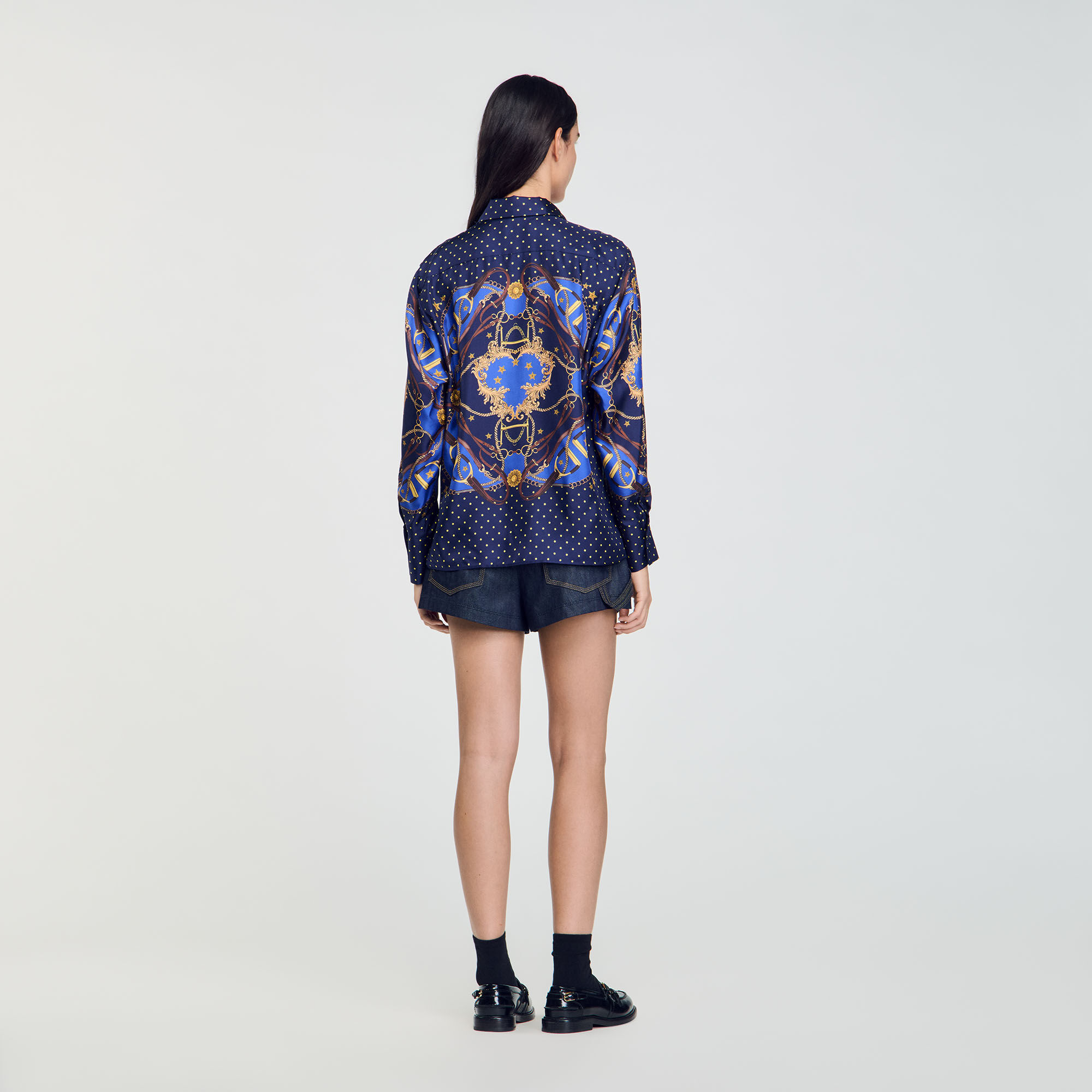 Patterned silk shirt