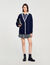 Long two-tone cardigan