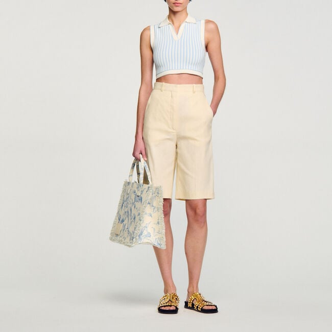 Cropped striped jumper