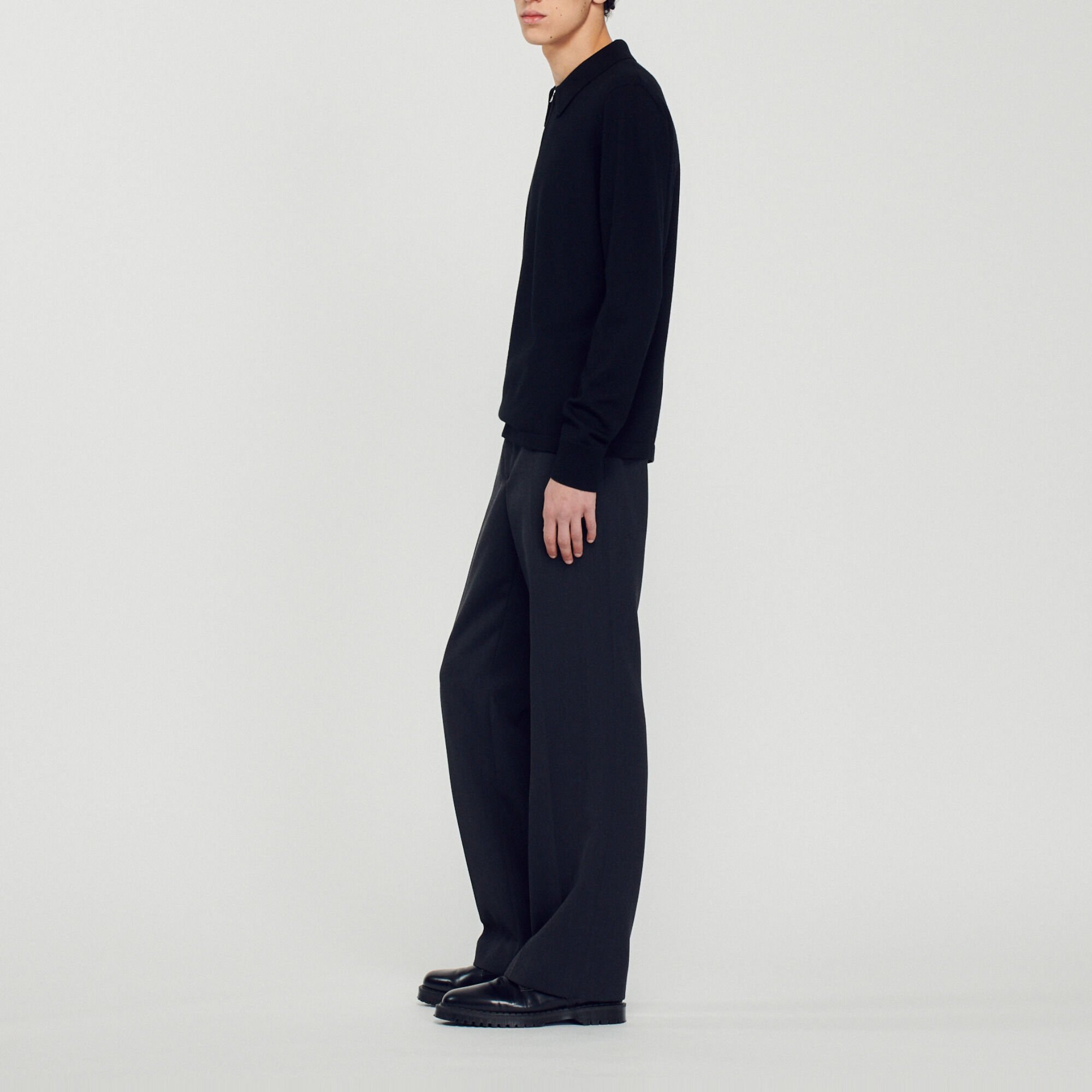Knit polo jumper