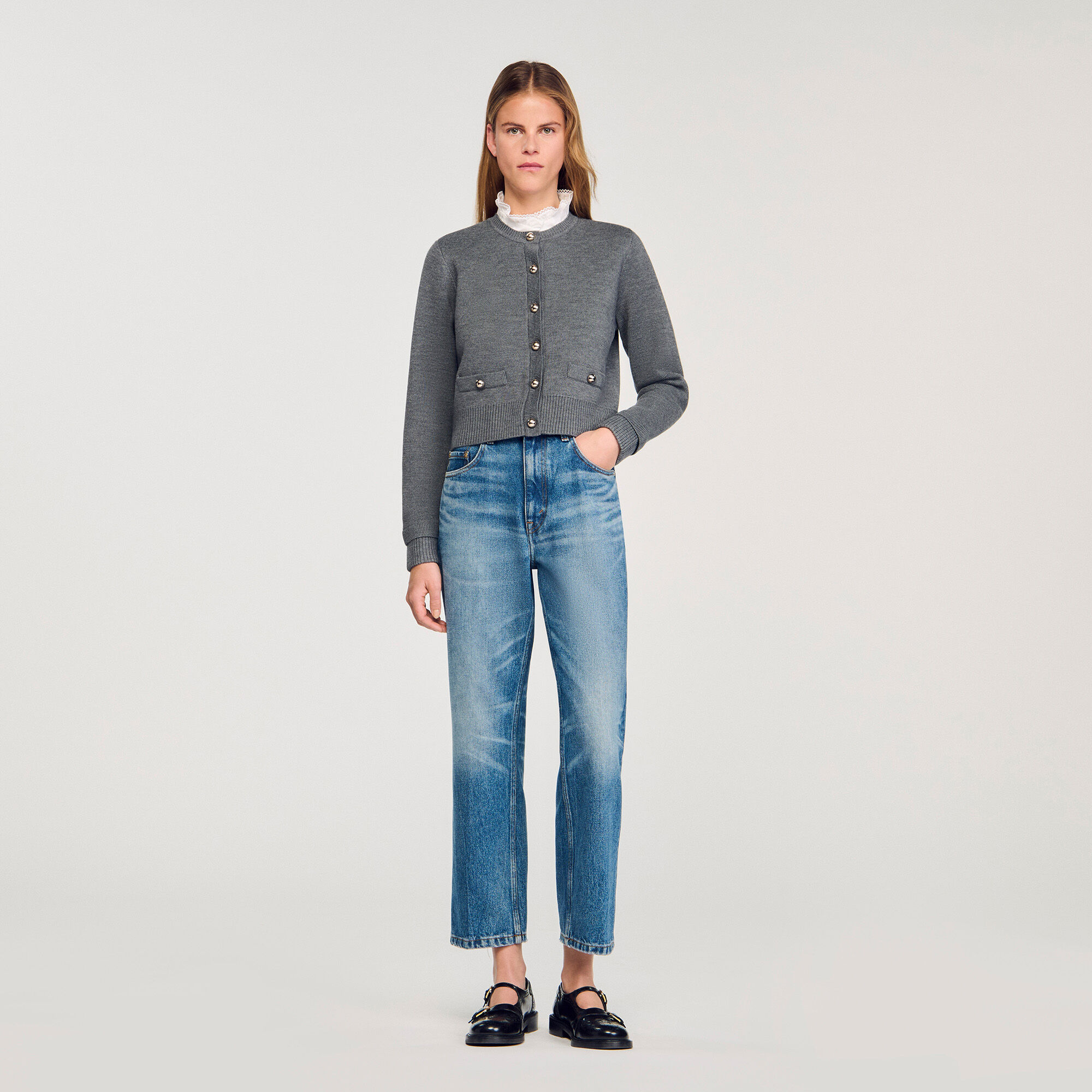 SANDRO 売れ筋商品|||サンドロ カーディガン アウター レディース Cardigans Grey Sandro（カーディガン）のフリマアイテム一覧