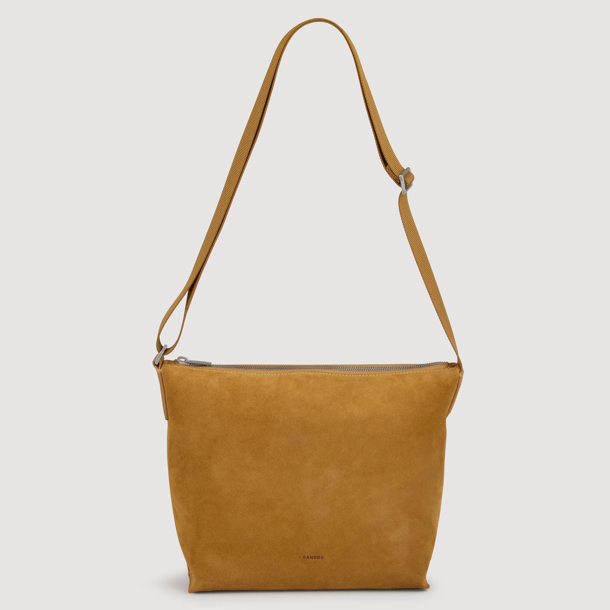 Suede hobo bag