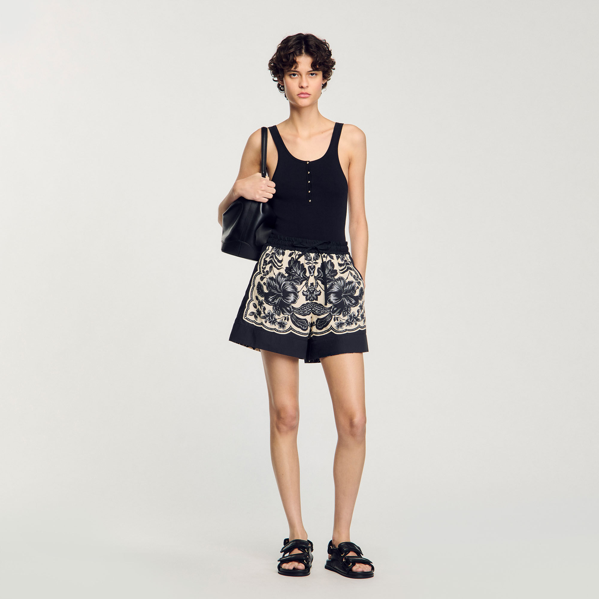 Rib knit vest top