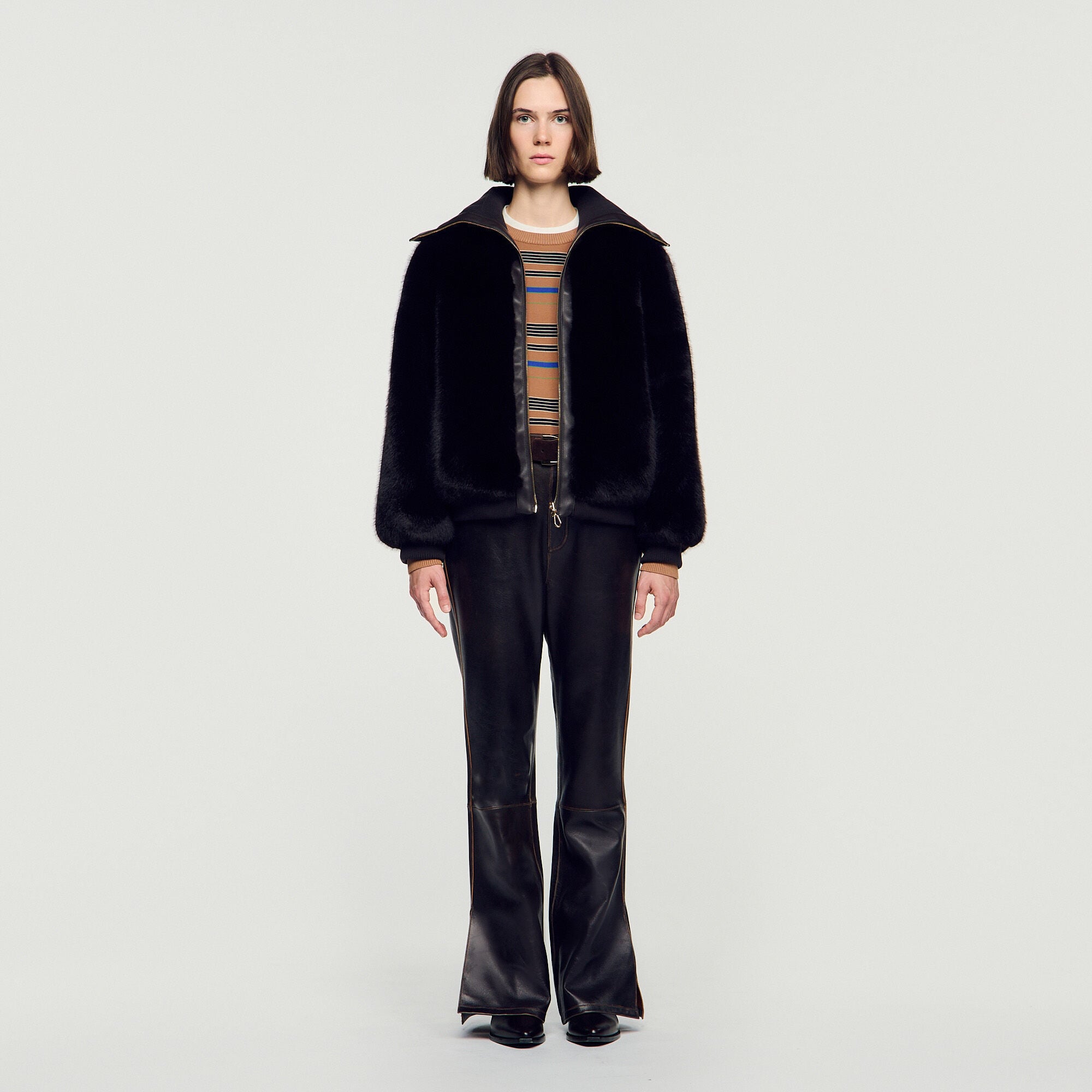 Short faux fur coat - Women | Sandro