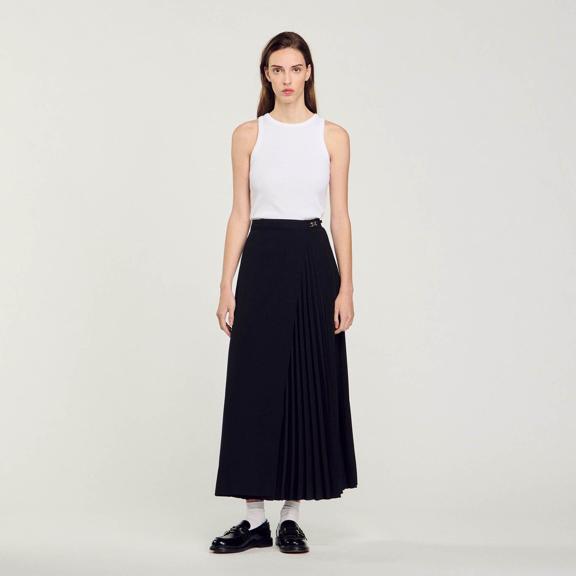 Sandro jupe plissee outlet