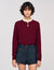 Ruffled-neck jumper