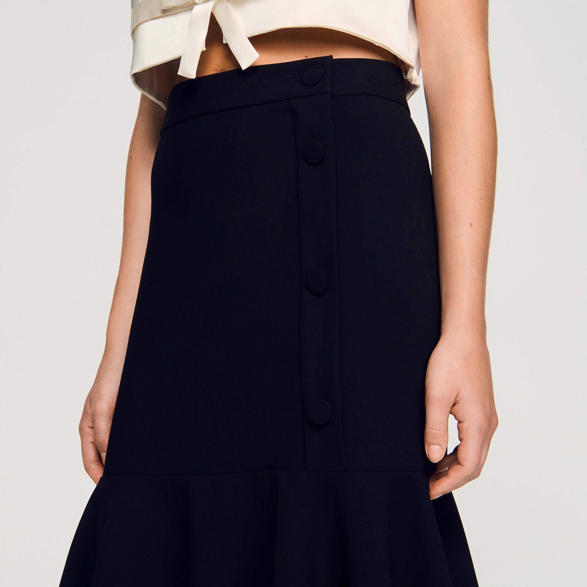 Long ruffled skirt