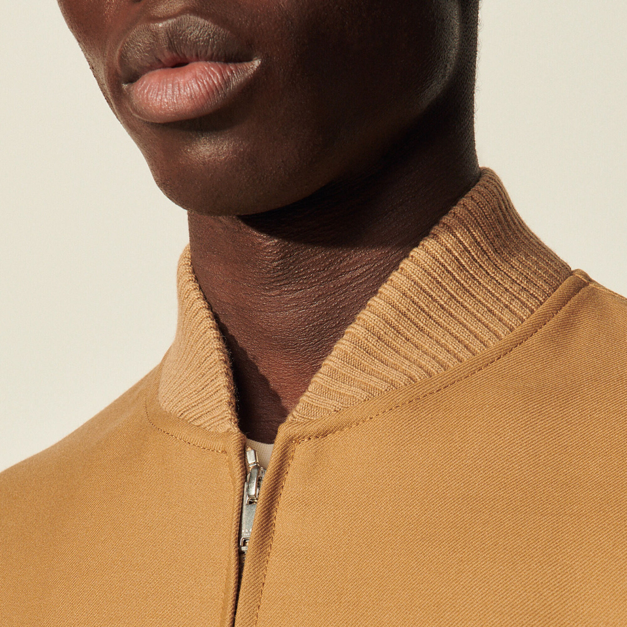 Zipped bomber jacket