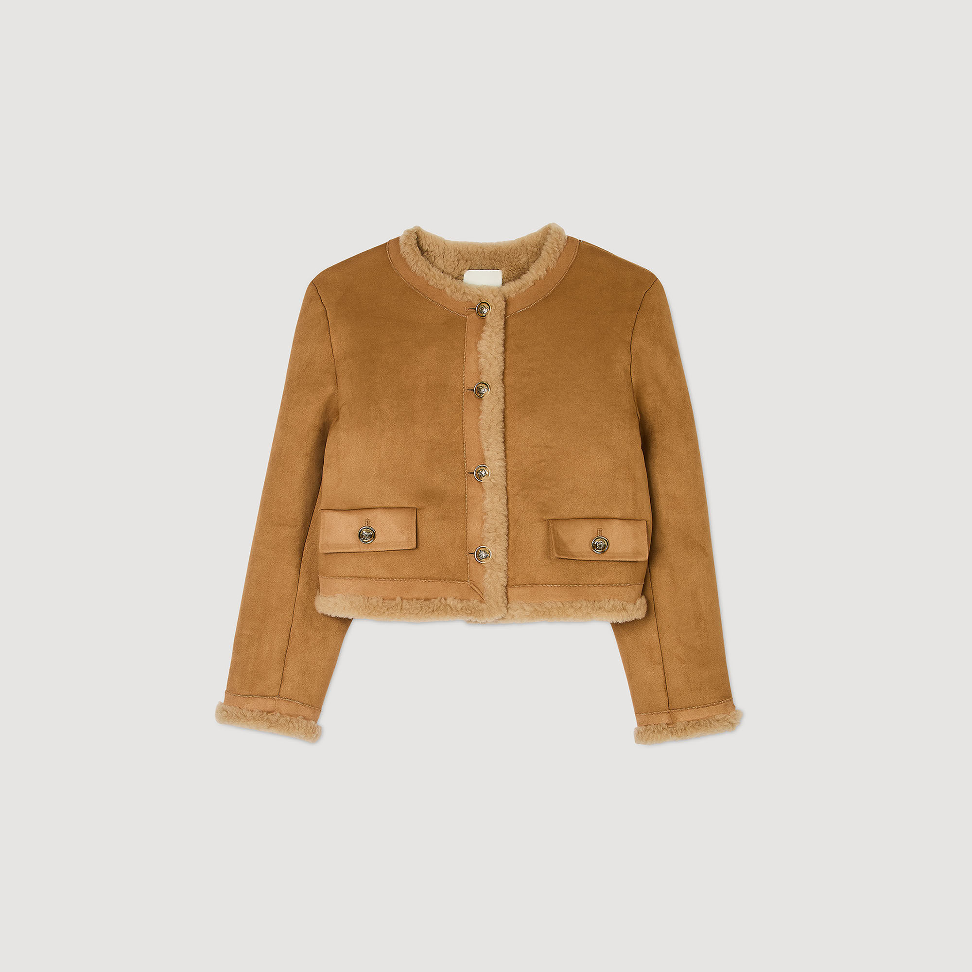 Shearling coats for women Sandro Paris
