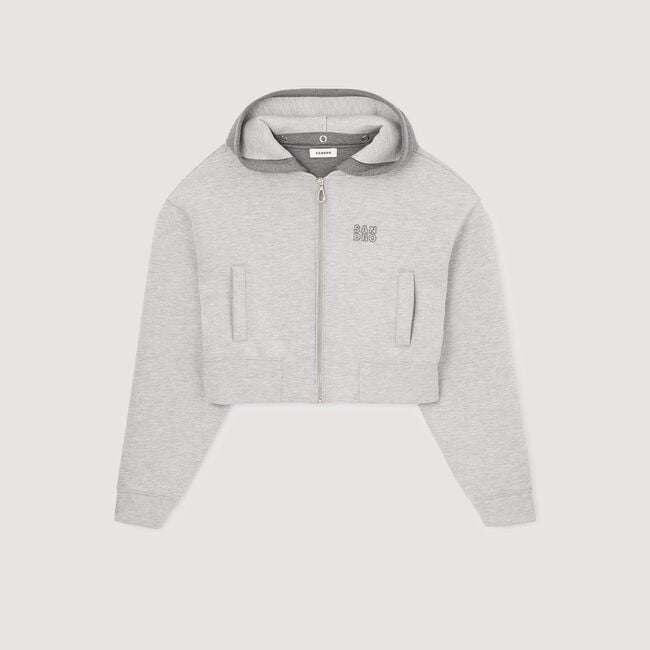 Hooded sweatshirt jacket