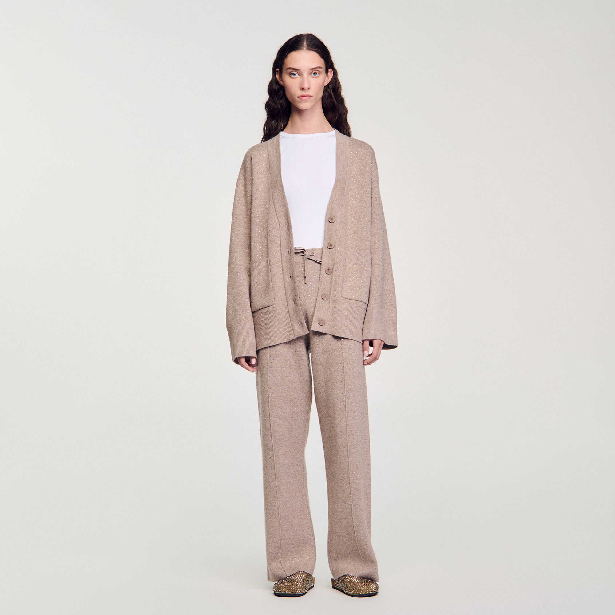 Sandro cardigan with embroidery on the back cheap