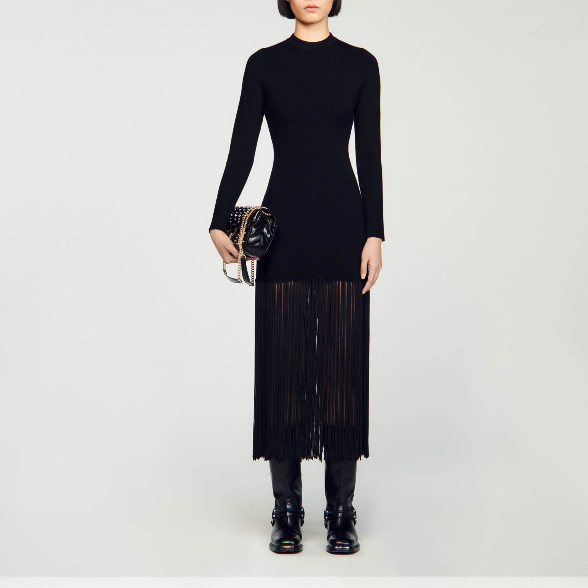 English factory best sale fringe maxi dress