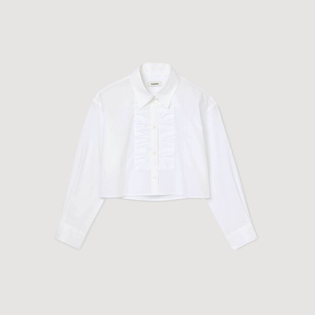 Cropped shirt with bow details