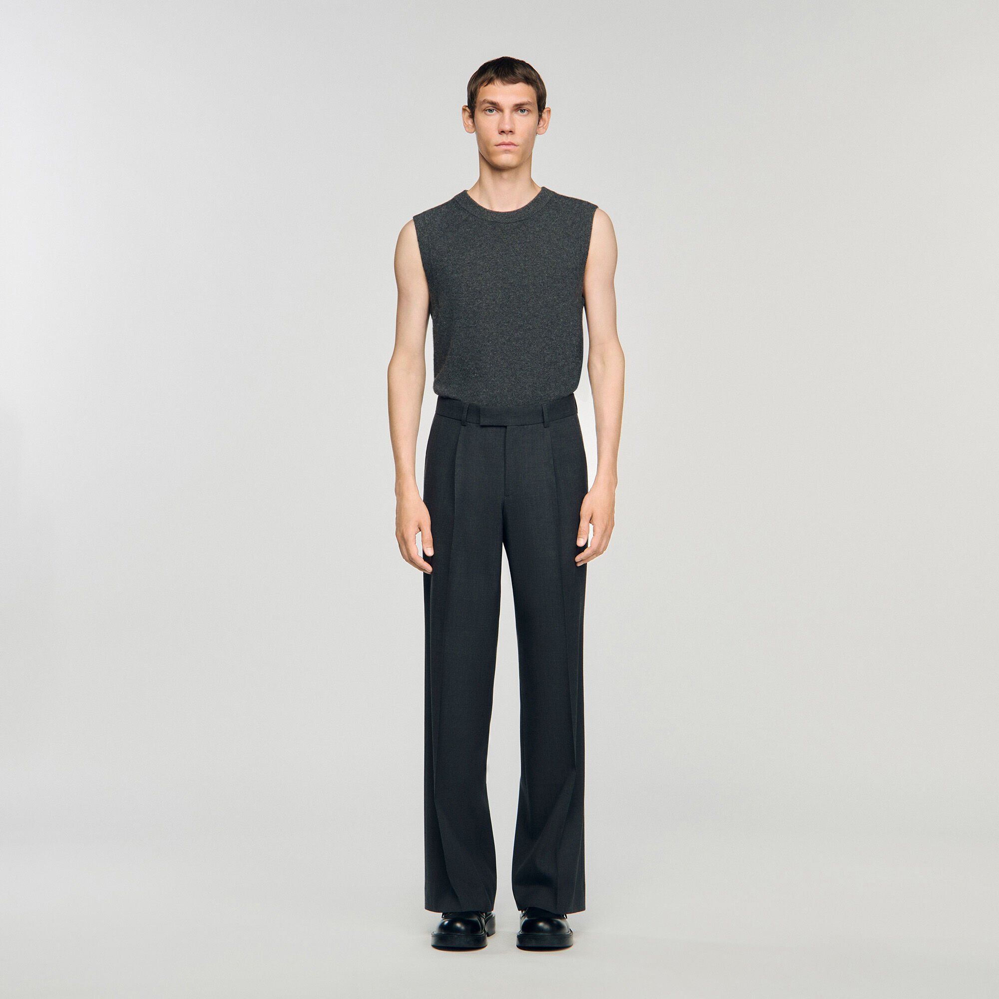 Wool suit trousers